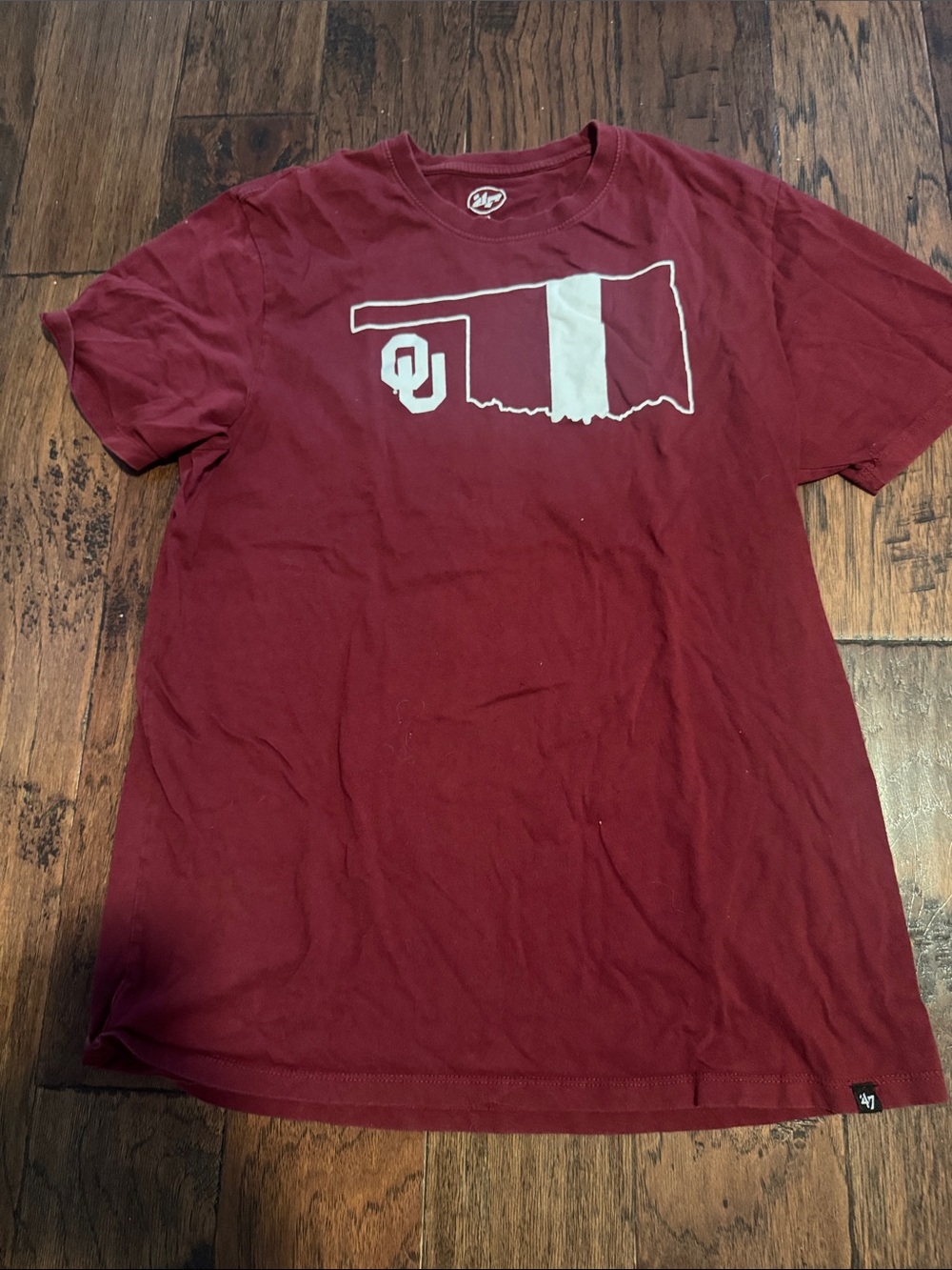 '47 Brand Crimson Oklahoma State Graphic Short Sleeve Tee